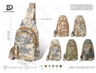 Borsa da petto mimetica da uomo OneFitFable in nylon con quattro cerniere a strappo per uso quotidiano in tutte le stagioni - Product Image 3