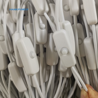 Kabel Saklar Daya ON/OFF Tombol Tekan 501 dengan Konektor USB 5V ke Ujung Kabel Terbuka untuk Lampu Strip LED, Lampu, Kipas