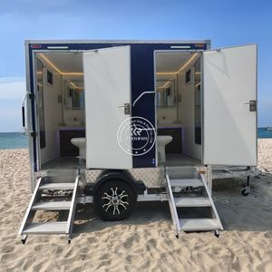 Toilettes d'extérieur de luxe, toilettes chimiques portables, remorque environnementale de location, toilettes mobiles avec eau - Product Image 5