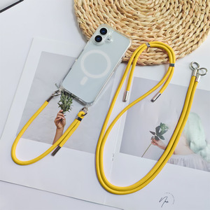 Pour <span class=keywords><strong>iPhone</strong></span> 17 16 15 Pro Max Nouveau TPU PC Cristal clair magnétique étui de téléphone portable <span class=keywords><strong>avec</strong></span> dragonne Bandoulière Nylon Longe - Product Image 4