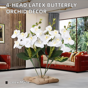 Haute Qualité Papillon <span class=keywords><strong>Orchidée</strong></span> Latex Real Touch Artificielle Noël Graduation Chinois Nouvel An Fleurs pour Décoratif Faux - Product Image 3