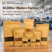 Sachet Doypack Personnalisé en Papier Kraft avec Fenêtre Transparente pour Emballage Alimentaire – Sachets Imprimables Premium pour Aliments