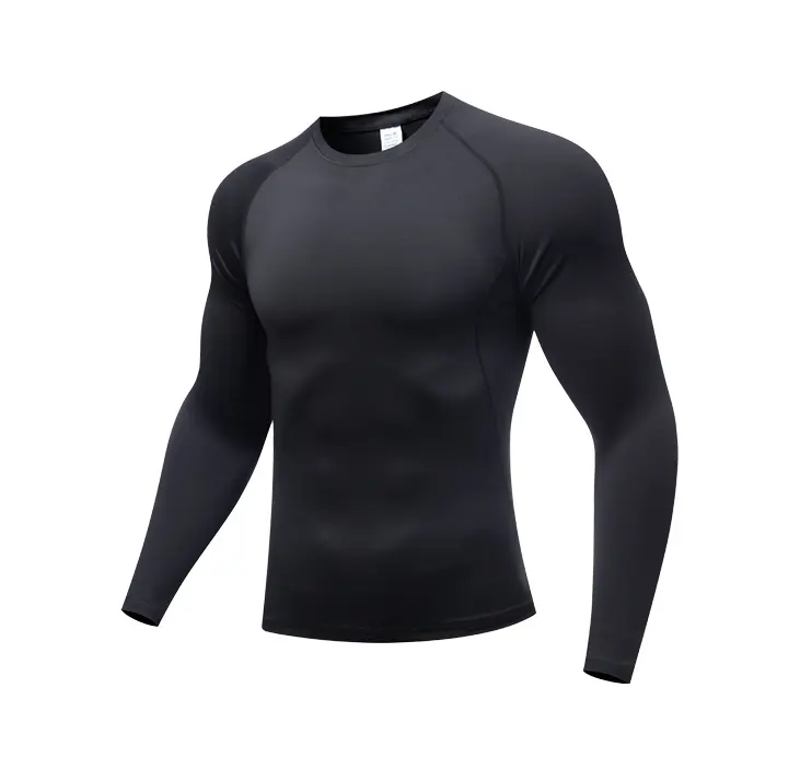 Preço de fábrica Men's Athletic Workout Shirt Esportes Aquáticos Rash Guard Camada Base Manga Longa Compressão Camisas
