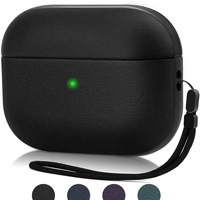 Étui de protection antichoc en TPU couleur unie de luxe pour Airpods Pro 1 2 3 avec sangle