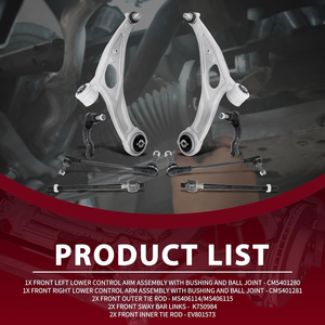 Frenzybro 8 pièces Bras de suspension inférieur avant avec rotules, biellettes de direction intérieures et extérieures pour Ford Escape 2020-2024, Lincoln Corsair 2020-2024 - Product Image 3