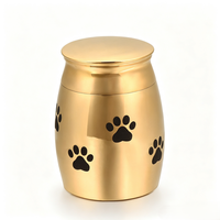 Urne funéraire miniature pour animaux de compagnie en acier inoxydable, étanche, avec couvercle à vis, design cylindrique classique, durable et sécuritaire, pour cendres, vente en gros