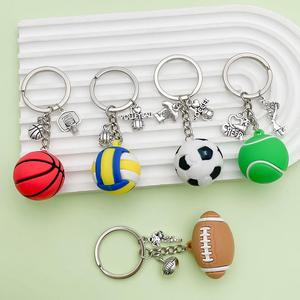 Porte-clés en silicone souple PVC en forme de ballons de sport 3D (tennis, rugby, basketball, football, soccer) – Vente en gros depuis la Chine à prix abordable - Product Image 4