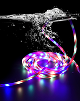Guirlandes lumineuses LED en PVC USB IP65 en forme de canne à sucre, avec contrôle par application, à intensité variable, pour usage extérieur et décorations de fêtes (vente en gros)