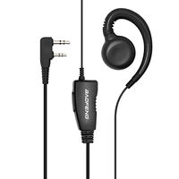 Casque pour talkie-walkie Baofeng BF-106 avec micro K-Plug, écouteur filaire pour radio bidirectionnelle, écouteur à crochet d'oreille pour talkie-walkie BF888S UV5R