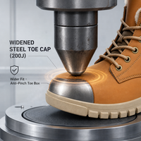 Bottes de travail en cuir véritable mi-montantes de haute qualité OEM Chine, avec fourrure, embout en acier anti-écrasement, chaussures de sécurité hiver pour hommes, femmes et unisexe