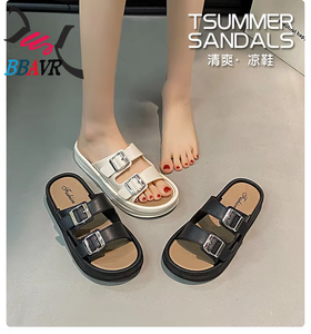 Sandalias de Plataforma Blancas de PU para Mujer, Marca BBAVR, Punta Abierta, Antideslizantes, Suela de PVC, Forro de Malla, Entresuela de Goma, para Verano - Product Image 2
