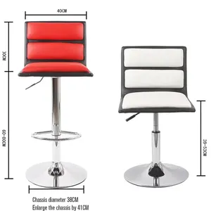 Fashionable and creative leather checkered bar stool and chair with lifting and minimalist style high chair bar