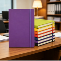 Carnet de notes A5 en cuir PU à couverture rigide, agenda personnalisable avec impression de logo, pages de planification hebdomadaire et journalier