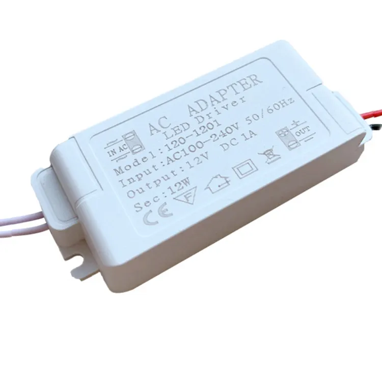 12V 24V 36V Dc Voeding 6W 12W 18W 24W 36W 48W 60W Plastic Cover Shell Ultra Dunne Constante Spanning Led Driver