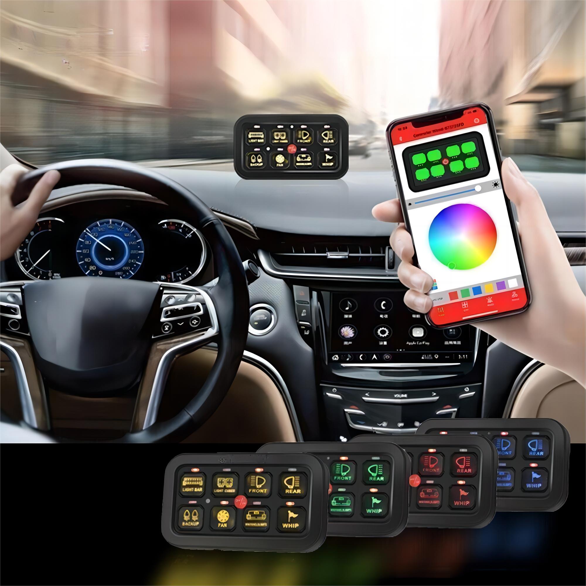 8 Gang водонепроницаемый IP68 блок переключения питания внедорожная Светодиодная панель Морская Лодка 12 В 24 В панель переключателя