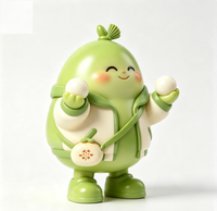 Figurine de collection personnalisée en forme de boulette de riz verte, en PVC et ABS, statue d'art fabriquée en Chine, OEM sur mesure pour la vente en gros aux marques