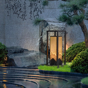 Lampe de jardin LED chinoise moderne, étanche, pour extérieur, lampadaire de jardin IP65, éclairage paysager - Product Image 4