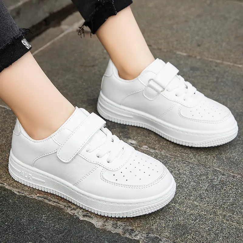 Shangzhou OEM Chaussures Blanches All-Match With Breathable Mesh White Sneakers Shoes Kids