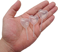 Pipettes en plastique, pipettes en plastique en forme de cœur, pipettes en plastique à presser, adaptées au chocolat, aux gâteaux, aux fraises