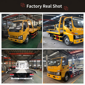 Camión de Remolque Sinotruk Howo de 12 Toneladas: Vehículo de Rescate de Plataforma Plana para 2 Autos con Grúa para Rescate en Carretera - Product Image 3