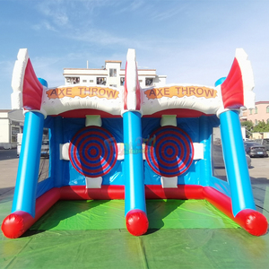 Commercial grade kids carnival interactive sports double Axe Throw interactive games for outdoor party and events - Product Image 4