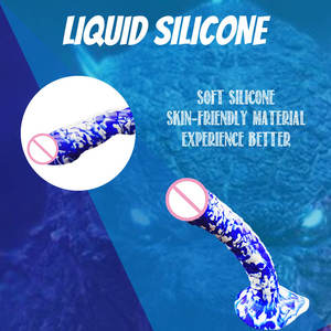 Sexbay Blauw En Wit <span class=keywords><strong>Mix</strong></span> Seksspeeltje Aanpassen Monster Dildo 'S Dier Penis Seksspeeltjes Buitenaardse Dildo Speciaal Ontworpen Speciale Dildo 'S - Product Image 3