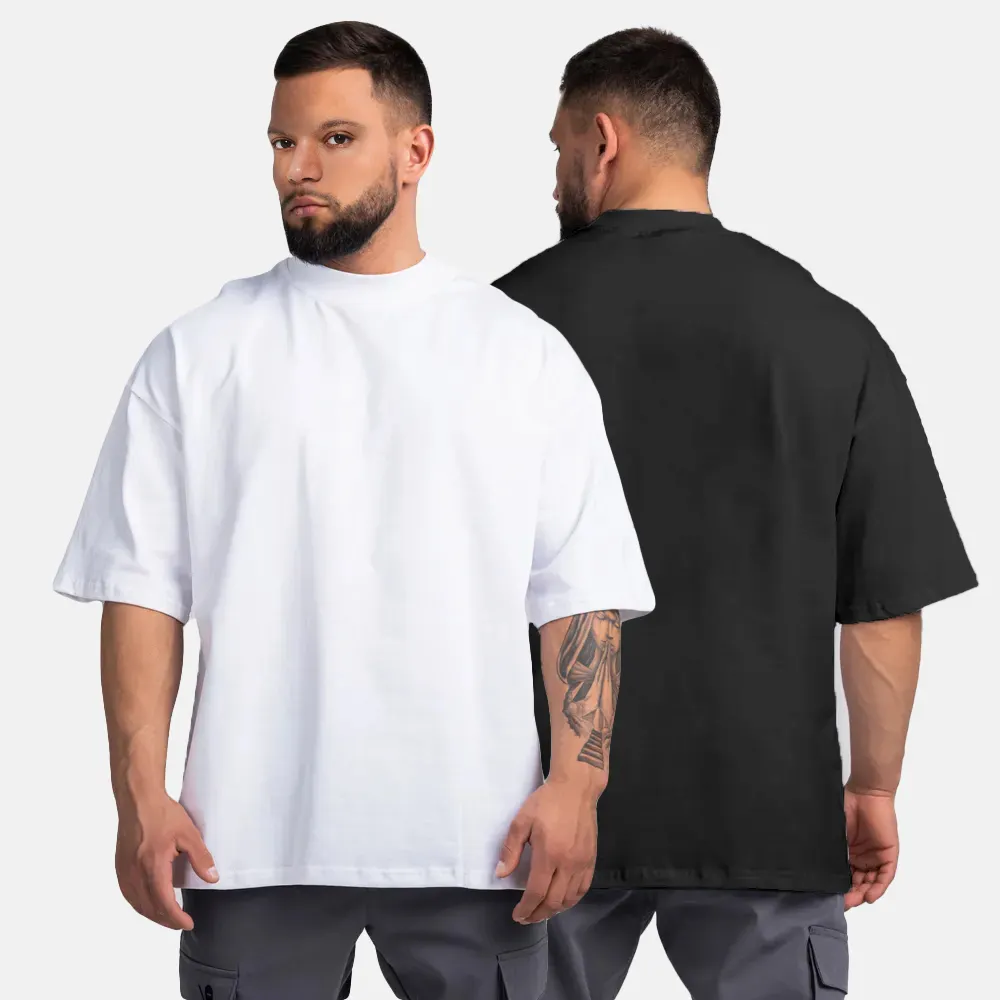Fabricants impression personnalisée nouveau design de t-shirts en coton de haute qualité coupe ample à épaules tombantes de marque vierge surdimensionnés pour hommes prix