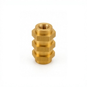 Écrou hexagonal en cuivre de type AZ à fusion à chaud durable, insert en laiton pour trou aveugle, pour composants automobiles en plastique moulé par injection, en vrac - Product Image 1