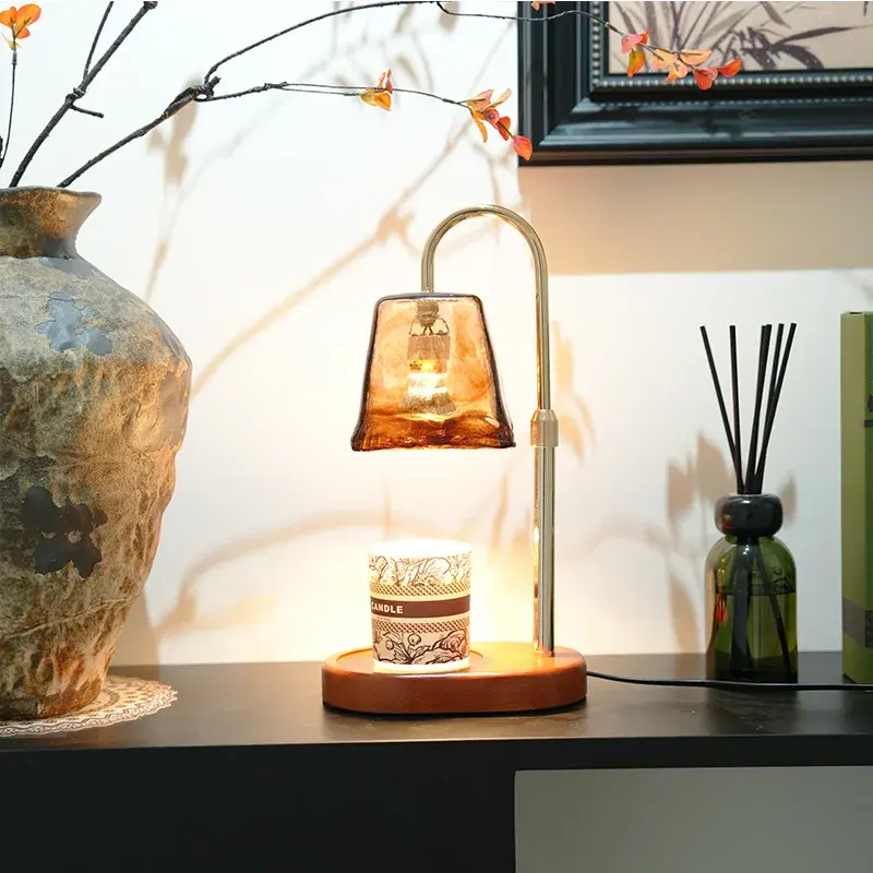 Ancient Style Dimmable Candle Warmer Lamp | Adjustable Timing Electric Wax Melter | Bedroom Atmosphere Decor – orangles Qatar