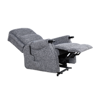 Fauteuil inclinable électrique en tissu lin avec poche latérale pour personnes âgées, idéal pour le salon et la maison
