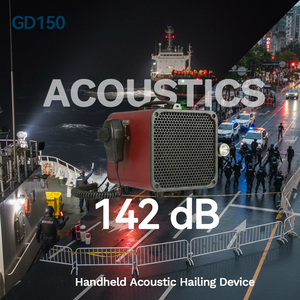 Dispositif acoustique longue portée GD150, portable, <span class=keywords><strong>LRAD</strong></span> directionnel, étanche IP65, portée de notification de 500 m, en métal - Product Image 3