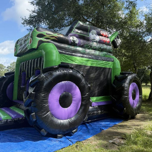 Château gonflable commercial vert pour enfants, style monstre <span class=keywords><strong>Grave</strong></span> <span class=keywords><strong>Digger</strong></span>, pour location de fêtes - Product Image 1