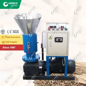 GEMCO – petite Machine à granulés de biomasse à matrice plate, leader de l'industrie, pour la fabrication de bois de pin, de scie, de granulés de papier