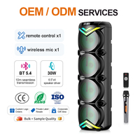 Système Home Cinéma ABS-6402 pour Fêtes en Extérieur, RGB, avec 4 Haut-parleurs Portables pour Ordinateur et Téléphone Mobile
