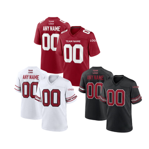 Großhandel Jersey Arizona US Team Sport T-Shirts Rot Weiß Schwarz Unisex Sublimation Benutzer definierte Stickerei American Football Jersey - Product Image 1