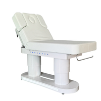 HICOMED Lit de beauté électrique de luxe Mobilier de salon pour le visage Table de massage blanche pour spa avec chauffage