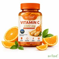 Biyode - Tabletas de Vitamina C 1000mg con Zinc de Marca Privada, Refuerzo Inmunológico, Antioxidante, Suplemento para Adultos, Éxito de Ventas en África