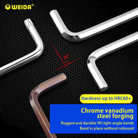 Peralatan Mekanik Klasik CR-V 9pcs Set Kunci Hex L dan Kunci Allen L Ekstra