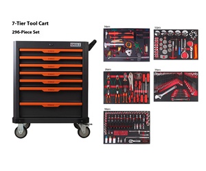 7 <b>Drawers</b> Steel Workshop <b>Trolley</b> Toolbox Tools Adjustable Storage 400kg Load Capacity Keyed Locking System 3-year Warranty Low - Product Image 4