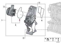 Joint d'étanchéité de pompe à eau pour BMW N54 N55 3.0L OE 11518647160 avec joint torique 135i 335i 335is 535i X5 X6 Système de refroidissement