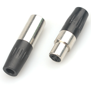 Conector <span class=keywords><strong>XLR</strong></span> Hembra de 3, 4 y 5 Pines, <span class=keywords><strong>Mini</strong></span>, Especial, para Micrófono, Certificado CE, 300V 30A, JINDA JD0955 - Product Image 3