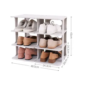 HAIXIN Shoe Shelves for Closet Shoe Rack Adjustable Height, Shoe