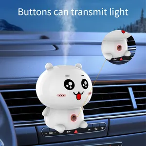 Smart Car Portable Cute Bear Aceite esencial Difusor de aroma Ultrasónico MIni inteligencia coche aire fresco fragancia difusores de aroma