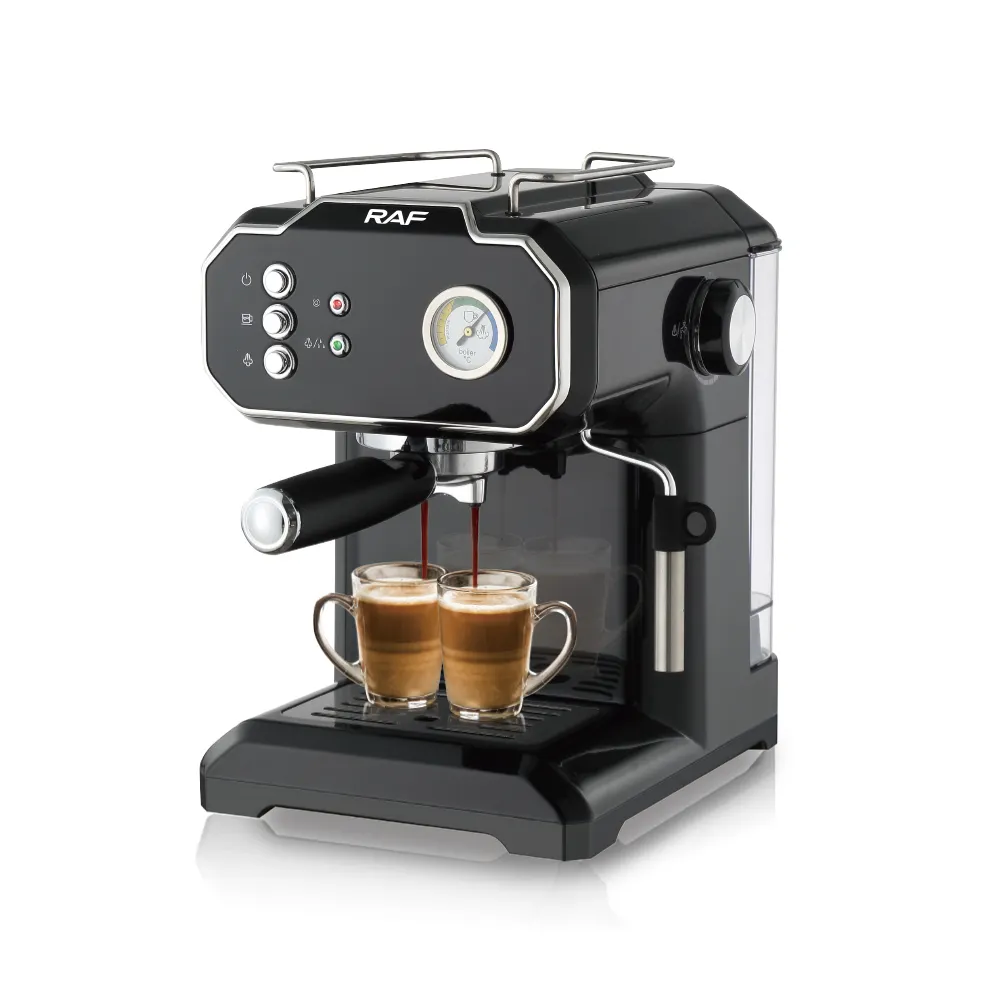 RAF Twin Brewing Cycle Coffee Brewing Machine Automatic Commercial Smart Espresso Machine Coffee Makers With Milk Frother Wand