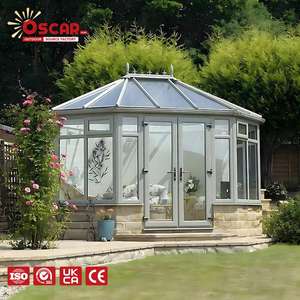 Terraza de Aluminio con Techo de Cristal, Ideal para Uso Mayorista, Adecuada para Relajación al Aire Libre y <span class=keywords><strong>Cultivo</strong></span> de Plantas - Product Image 1