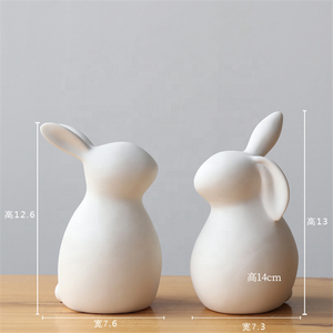 Nouvelle décoration de Pâques en porcelaine blanche classique simple en forme de <span class=keywords><strong>lapin</strong></span> - Product Image 2