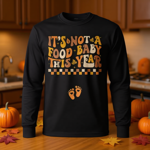 T-shirt à manches longues « It's Not A Food Baby This Year Thanksgiving Pregnancy » - Product Image 3