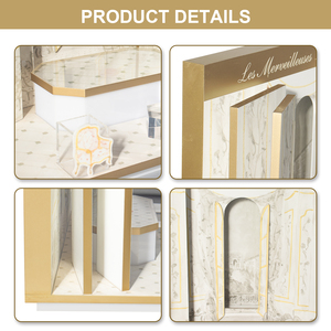 Thiết Kế Tùy Chỉnh Triển Lãm Truy Cập Trang Điểm Vẻ Đẹp Hiển Thị Đứng <span class=keywords><strong>LED</strong></span> Mỹ Phẩm Hiển Thị Kệ - Product Image 5