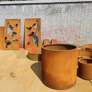 Jardinière en acier corten pouvant être utilisée pour exposer des fleurs et embellir la beauté de votre jardin - Product Image 3