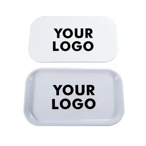 BEYOU 27X16cm White Sublimation Rolling Trays With Magnetic Lid Sublimation Rolling Trays Blank